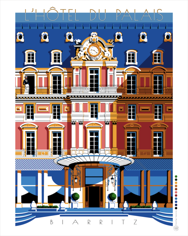 Illustration vectorielle hôtel du Palais Biarritz - Good Bye Hippocrate
